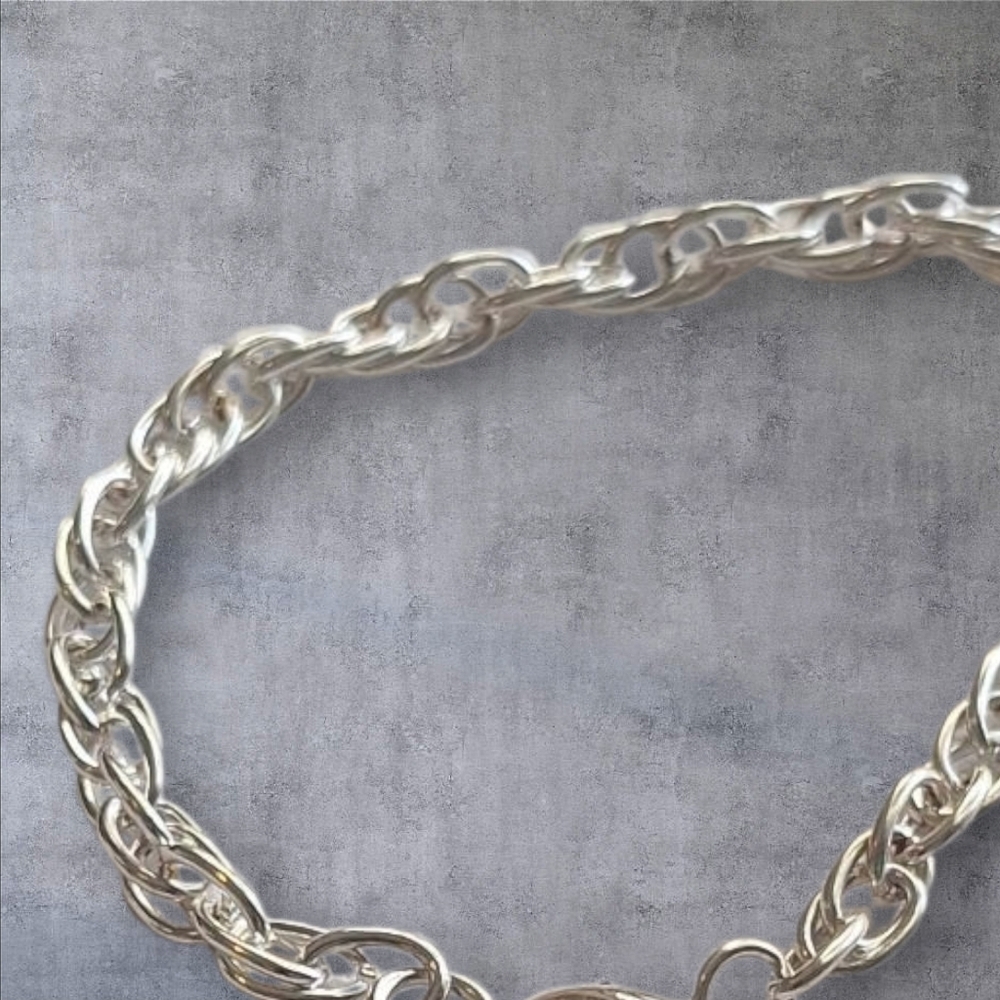 Chunky Silver Chain Bracelet - 8"